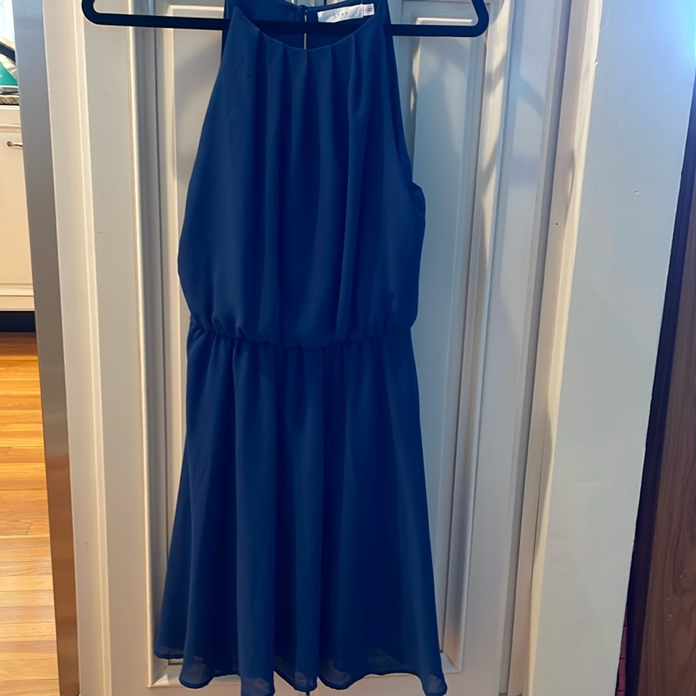Lush Navy Blue Halter Dress